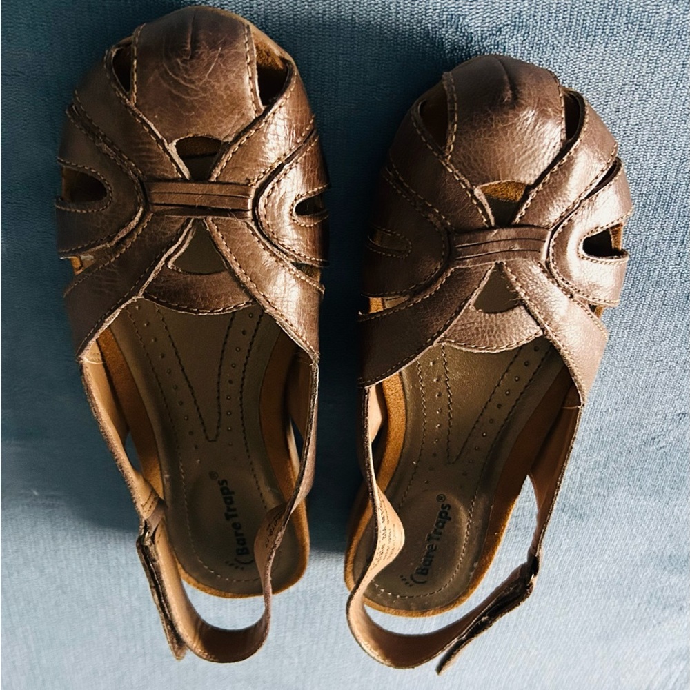 BareTraps Brown Slingback Sandals